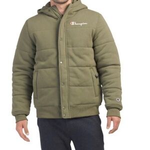 Champion Men's Olive Puffer Jacket